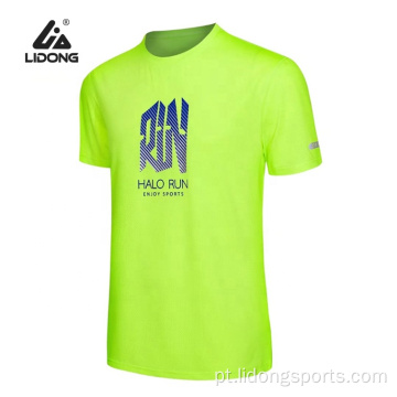 Cheap gym apto rápido poliéster seco t-shirt